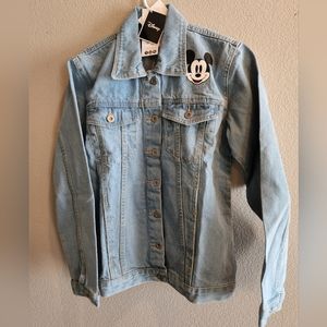Embroidered Disney Mickey Mouse Denim Jacket